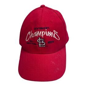 Vintage 2004 St Louis Cardinals NL Central Division Champs Mens Hook & Loop Hat